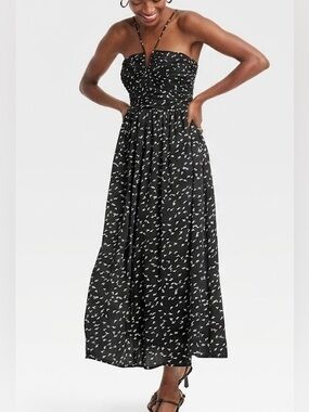 Black Strapless Dress A New Day Black and White